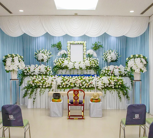 町屋斎場での一般葬の葬儀参考イメージ